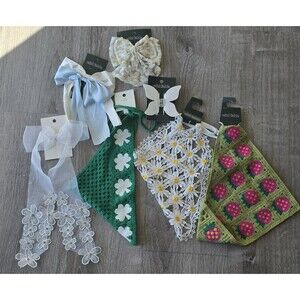 8 ~ Target Hair Headwrap Scarf crochet / Bows / Clip Spring St. Patrick's